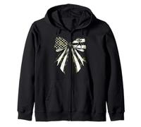 Giocatore di rugby 4 luglio Bandiera Americana Camouflage Coquette Felpa con Cappuccio