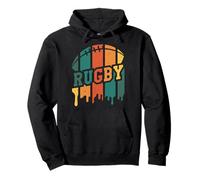 Giocatore di rugby Retro Allenatore di rugby Sport Calcio Rugby Fan Felpa con Cappuccio