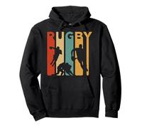 Giocatore di rugby Retro Allenatore di rugby Sport Calcio Rugby Fan Felpa con Cappuccio