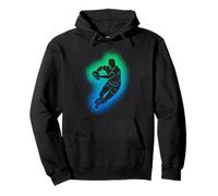 Giocatore di rugby, silhouette, allenatore, sport, calcio, rugby Felpa con Cappuccio