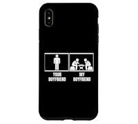 Giocatore di scacchi Il tuo ragazzo Il mio ragazzo Scacchi divertenti Custodia per iPhone XS Max