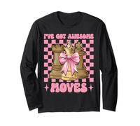 Giocatore di Scacchi Maestro Scacchi Ragazza Mamma I've Got Awesome Moves Maglia a Manica