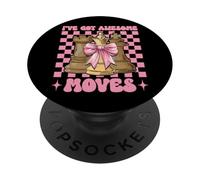 Giocatore di scacchi Maestro Scacchi Ragazza Mamma I've Got Awesome Moves PopSockets PopGrip Adesivo