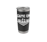 Giocatore di scacchi Strategia Gioco Da Tavolo Design Bicchiere termico in acciaio inox doppia parete