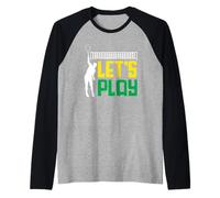 Giocatore di Tennis Giochiamo Appassionato Design Maglia con Maniche Raglan