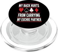 Giocatore Euchre Divertente Mal Di Schiena Carte PopSockets PopGrip per MagSafe