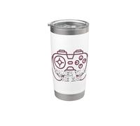 Giocatore fino alla fine divertente gioco umorismo giocatore Bicchiere termico in acciaio inox doppia parete