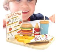 Giocatore Gioco Hamburger Set, Hamburger - Patatine fritte, Pollo Fritto, Bevande Giocare Accessori Da Cucina, Patatine Fritte Pollo Borse Giocattolo Fast Food Set Accessori Da Cucina per TUTTI