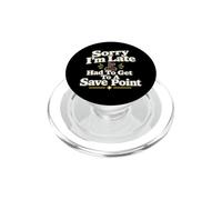 Giocatore Salva Punto Giocatore di videogiochi Umorismo di gioco PopSockets PopGrip per MagSafe
