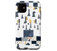 Giocatori di scacchi patchwork Il concorrente ama giocare a dama Custodia per iPhone 11
