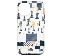 Giocatori di scacchi patchwork Il concorrente ama giocare a dama Custodia per iPhone 12/12 Pro