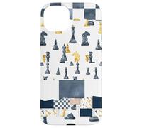Giocatori di scacchi patchwork Il concorrente ama giocare a dama Custodia per iPhone 15 Plus