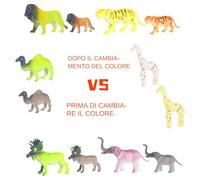 Giocattoli a Cambiamento Colore,6 Pezzi Animali da Bagno per Bambini con Cambio Colore - Giochi Sensoriali Educativi Idee Regalo per Vasca Doccia Esterno Aula Scuola