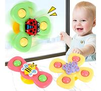 Giocattoli a Ventosa Spinner 3 pezzi Giocattoli per il Bagnetto Giocattolo Spinner con Ventosa Ape Farfalla Modello Coccinella Regali di Compleanno per Ragazzi e Ragazze Giocattoli Doccia (A)