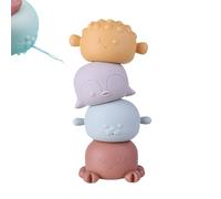 Giocattoli Acquatici Infantili | 4 Pezzi Morbidi Impilabili Spruzzanti Gioco Per Bambini,Giocattoli Per Vasca Da Bagno | Per Ragazzi Ragazze Figli In Famiglia Amici Piscina Nuoto