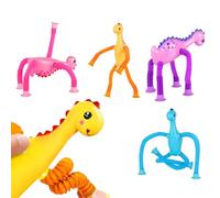 Giocattoli Animali con Telescopica - Set Giocattoli Dinosauri con Tubo Flessibile per Bambini | Educativi Antistress con Luci per Feste Viaggi e Premi