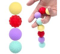 Giocattoli Antistress Adulti e Bambini,4 pezzi Palline Magnetiche Per Agopressione, Gioco Sensoriale Portatile in Silicone, Giocattoli Antistress Adulti e Bambini, perfette contro lo stress e l'ansia