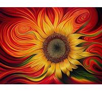 Giocattoli Antistress Per Adulti - Abstract Sunflowerss Painting - Art Puzzle - Gioco Di Memorias Per The Elderly - Home Decor - 1000 Pezzi Puzzle - Sk362Zp