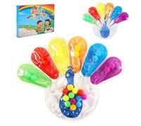 Giocattoli assortiti, pavone montessori, giocattolo sensoriale per contare e imparare i colori, allenamento del motore, giocattolo antistress per bambini con ADHD o autismo