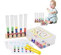 Giocattoli assortiti per bambini | Perline colorate coordinate con clip per bambini - Giocattolo educativo multiuso per casa, scuola, viaggi e all'aperto