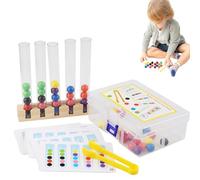 Giocattoli colorati per bambini - Perle di legno per bambini, giocattoli a clip, design colorato, primavera educativa, materiale durevole | Giocattoli colorati con viaggi a casa