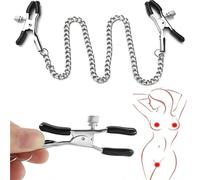 Giocattoli con clip di stimolazione delle parti sensibili regolabili, non perforanti con catena per la stimolazione del seno, giocattoli per la salute del bondage, giochi da camera da letto femminili