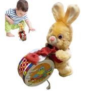 Giocattoli con coniglio, giocattoli coniglietti Wind-up - Giocattoli per batteria di animali imbottiti - Modello di animale elettrico a piedi interattivo per Pasqua, bambini, bambini, ragazzi