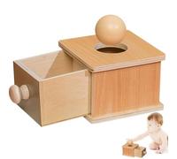 Giocattoli con palline di legno - Scatola per la permanenza degli oggetti , giocattolo con di monete con palline, sviluppo sensoriale e cognitivo | Attività di apprendimento per neonat