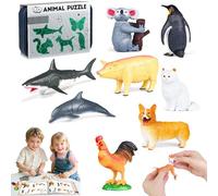 Giocattoli da assemblare con slot per insetti e animali per bambini, modelli creativi 3D di insetti/animali, set da gioco puzzle educativo fai-da-te per l'apprendimento del gioco Beginner