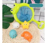 Giocattoli da bagnetto illuminati a induzione d'acqua, animali galleggianti per vasca da bagno per bambini Giocattolo per vasca da bagno lampeggiante sicuro per gli occhi per (Tipo B con rete)