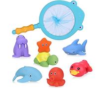 Giocattoli da Bagnetto per Bambini, Giocattoli da Piscina per Vasca Set Animali Galleggianti Giocattoli da Pesca Educativi per il Gioco Dell'acqua per Bambini Bambino Ragazze dei Neonati（8 pezzi）