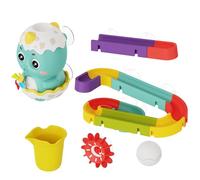 Giocattoli da bagnetto per bambini Simpatici scivoli d'acqua Dinosauro giocattoli da bagno con tazza, pista e palline fai-da-te, scivolo giocattolo interattivo educativo per doccia per bambini 3 4 5