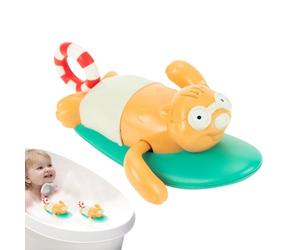 Giocattoli da bagno a spillo per nuotare - giocattoli da bagno per bambini, animali con corda, set d'acqua interattivo per doccia 0-3 anni