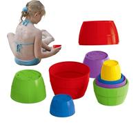 Giocattoli Da Bagno - ABS | TAMBINE CAPPE IMPATTA BABY | Coppe Impilanti Early Development Water Gioca -P- Nidificato Per Il Divertimento In Piscina, Un Gioco Di Allenamento Colorato Stac