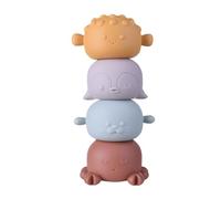 Giocattoli Da Bagno Animali | 4 Pezzi Gioco Impilabile con Animali Morbidi da Spremere,Giocattoli Da Bagno E Doccia,Per Vasca Da Giardino Piscina Casa Gioco Bambini Nuoto Familiare