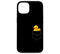 Giocattoli da bagno di anatra in gomma con design tascabile anatroccolo in gomma Custodia per iPhone 13