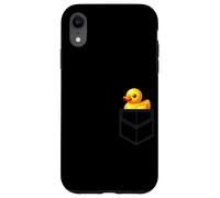 Giocattoli da bagno di anatra in gomma con design tascabile anatroccolo in gomma Custodia per iPhone XR