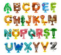 Giocattoli da bagno di aspirazione 26 pezzi di giocattoli da bagno alfabeto simpatico Montessori Sensory Educational Spelli