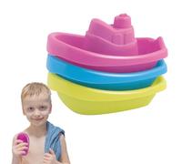 Giocattoli da bagno impilati, tazze impilabili per bambini - giocattoli educativi precoci, 3 pezzi da bagno colorati barche impilabili per divertirsi