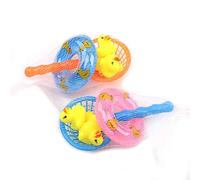 Giocattoli da bagno Mini anatre di gomma Set di reti Gioco di pesca Giocattoli da bagno per bambini Anatre stridule carine Bagno per bambini Piscina Giochi per la docciaÈ bello e facile da usare.