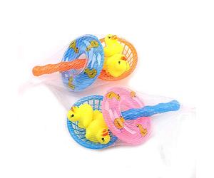 Giocattoli da bagno Mini anatre di gomma Set di reti Gioco di pesca Giocattoli da bagno per bambini Anatre stridule carine Bagno per bambini Piscina Giochi per la docciaÈ bello e facile da usare.