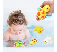 Giocattoli da Bagno per Bambini, 4 Pezzi Giocattoli da Bagno Giochi Bagnetto Animali Vasca Bagnos Galleggianti Giocattolis 1 2 3 4 Anni, Giocattolo Che Nuota per Neonati Ragazzi Ragazze