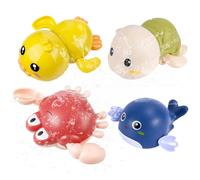 Giocattoli da Bagno per Bambini, 4 Pezzi, Giochi Bagnetto per Bambini 1-4 Anni, Giochi Doccia per Vasca Da Bagno, Giochi Acqua, Giocattolo Che Nuota per Neonati Ragazzi Ragazze