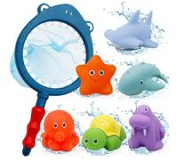 Giocattoli da Bagno per Bambini 7 Pezzi Giochi Bagnetto per Bambini 1 2 3 4 Anni, Giochi Doccia per Vasca Da Bagno, Giochi Acqua, Giocattolo Che Nuota per Neonati Ragazzi Ragazze