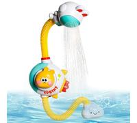 Giocattoli da bagno per bambini da 1 a 3 anni, soffione doccia a forma di coniglio con batteria ricaricabile, giocattoli da bagno per bambini da 3 5 anni, modalità manuale e ricaricabile, sciacquat