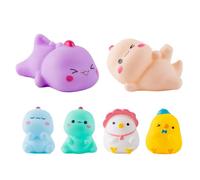 Giocattoli da bagno per bambini,Giocattoli da bagno per animali - cigolanti per vasca da - Galleggiante per l'acqua, giocattoli per la vasca da per divertirsi durante il