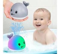 Giocattoli da bagno per bambini, giocattoli da bagno per bambini di età compresa tra 1 e 3 anni, giocattolo da bagno a forma di balena che si illumina e spruzza acqua, tavolo da gioco per l'acqua, gio