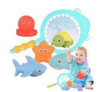 Giocattoli da bagno per la : set di giochi di cartoni animati, afferratore di squali e giraffe, pesci galleggianti premium | Intrattenimento per la ricreazione nella vasca da bagno per bambini da
