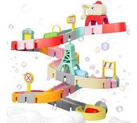 Giocattoli da bagno Set da costruzione per binari da parete Giocattoli da bagno per bambini con ventosa Divertente kit
