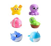 Giocattoli da bagno - Set da gioco acquatico con animali marini galleggianti, figure da gioco colorate per vasca da bagno a LED | Accessorio interattivo per l'apprendimento in età prescolar